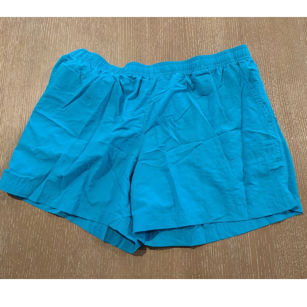 Columbia Sportswear Women's XL Blue Nylon Pull On Shorts Elastic Waist Outdoor